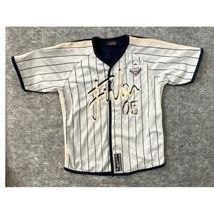 Vintage Y2K 90s FUBU Baseball Jersey Pinstripe Hip Hop Urban Rappers Baggy
